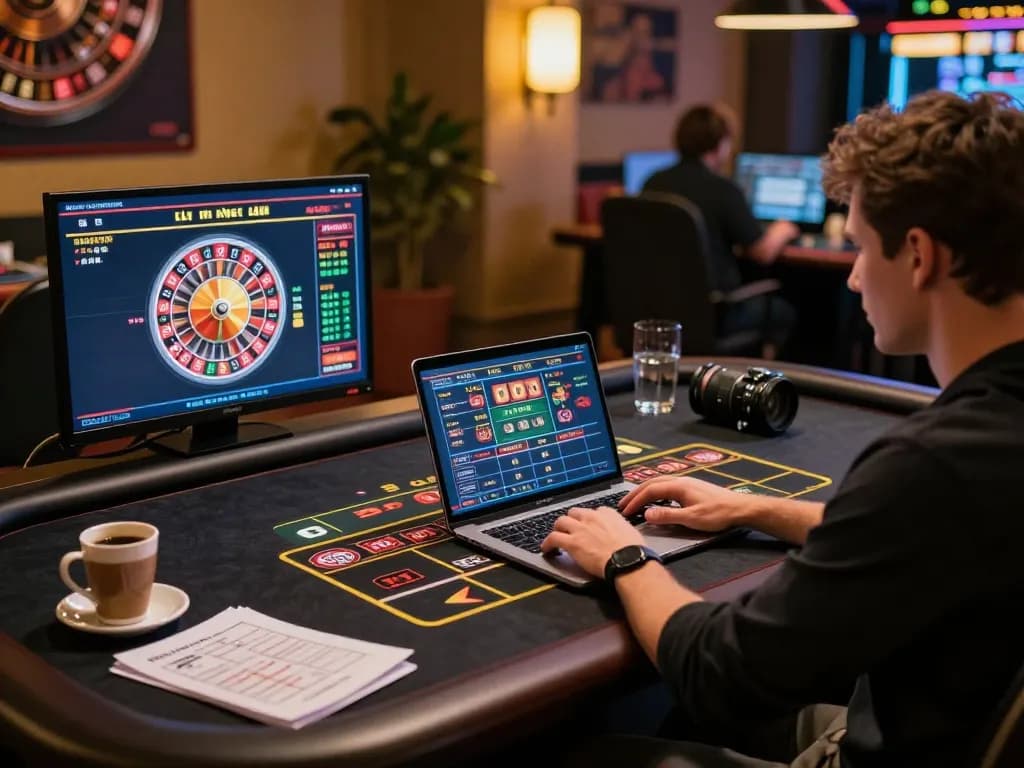 Engaging gameplay at five88 online roulette, player interacting with live dealer interface, strategic betting in cozy ambiance.