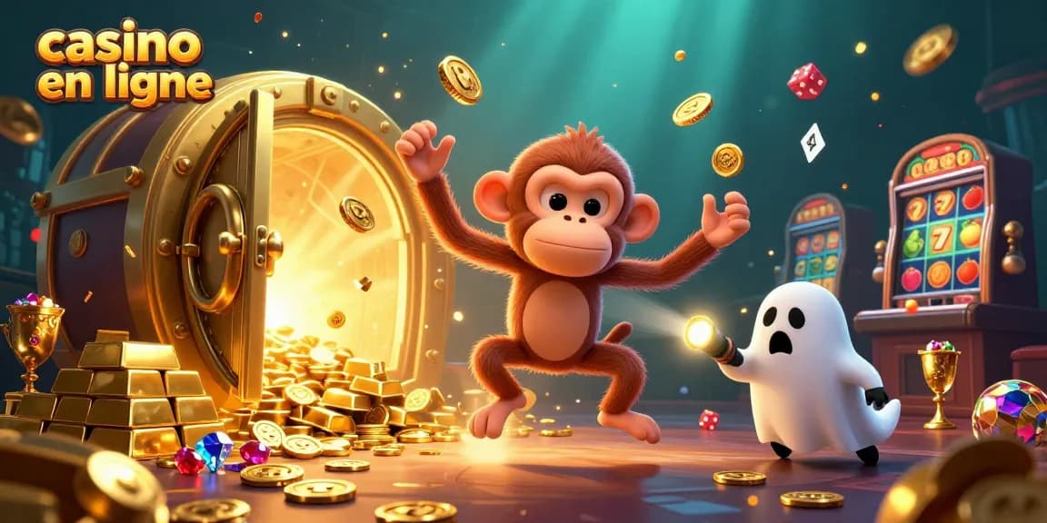 Jouez à casino en ligne et découvrez un monde de trésors avec le singe poltergeist et le chiot chasseur de fantômes.