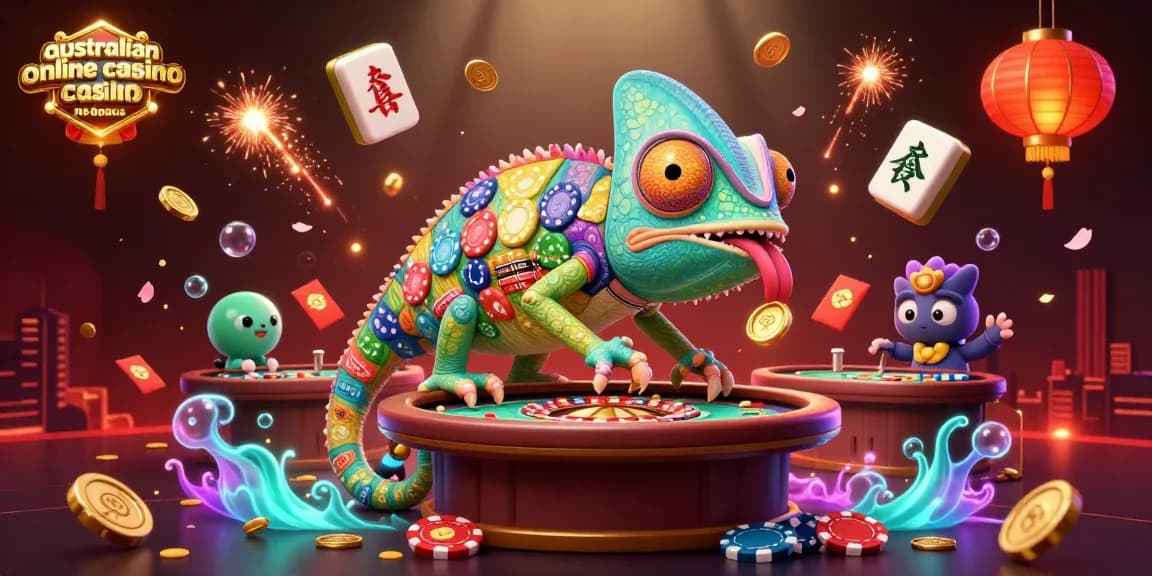Experience the excitement of playing at an australian online casino no deposit bonus with vibrant 3D elements.
