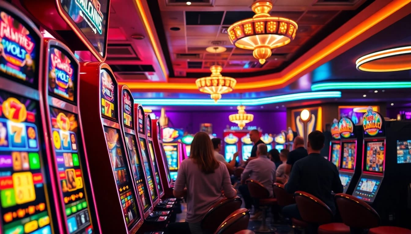 Experience the thrill at a Non gamstop Casino Uk featuring vibrant slot machines.