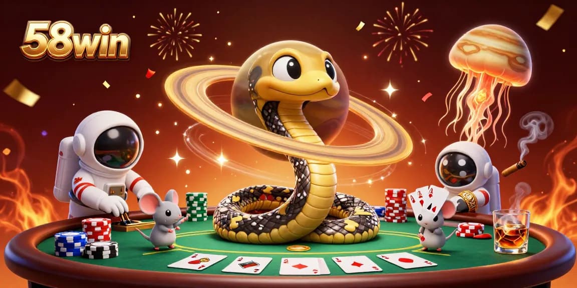 Place bets on the rotating rings of Saturn at 58win's vibrant casino scene, showcasing excitement.