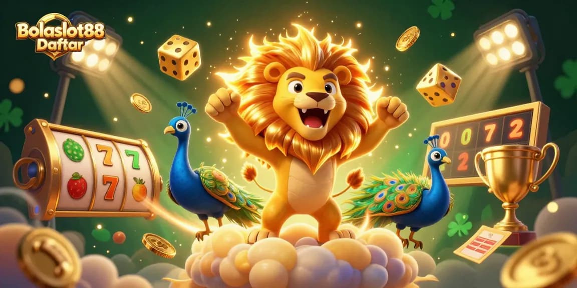 Bolaslot88 Daftar - Gamble with vibrant 3D visuals filled with lucky symbols and festive elements.