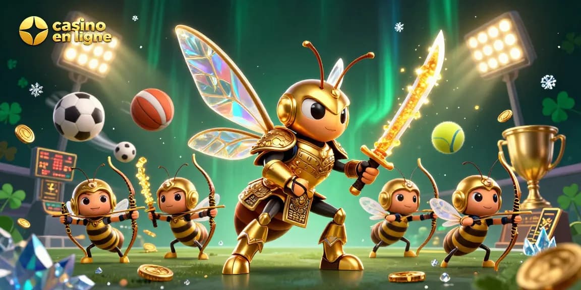 Découvrez l'univers du casino en ligne, avec des personnages héroïques et des éléments de jeu captivants.