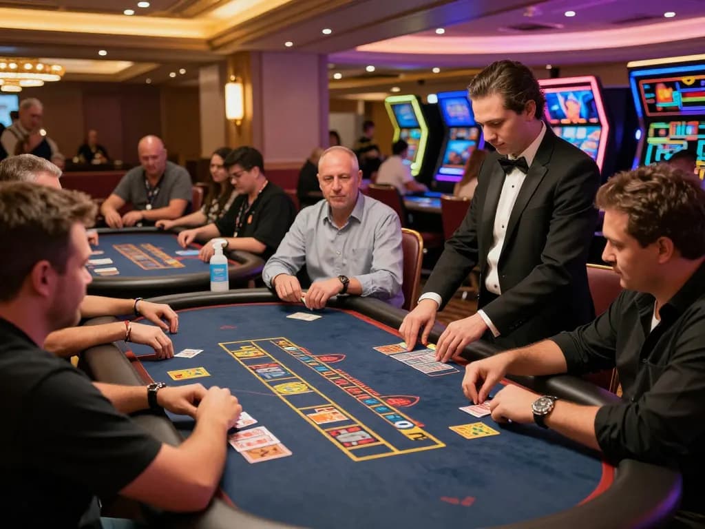 Players engaging in live casino action at ALO8, highlighting the excitement of strategic betting