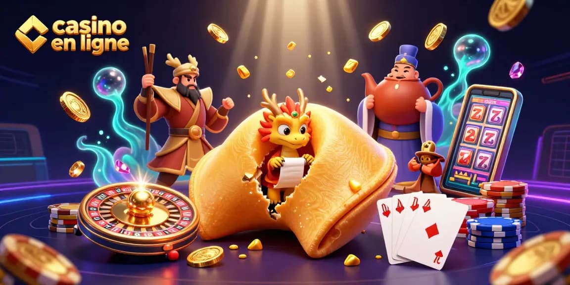 Jouer au casino en ligne avec des dragons et des éléments de jeu animés dans une scène colorée.