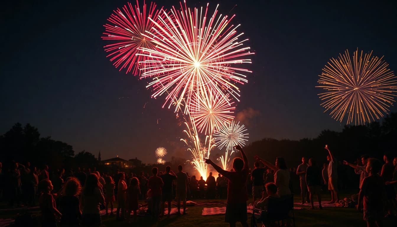 Experience breathtaking fireworks for sale illuminating the night sky with vibrant colors.