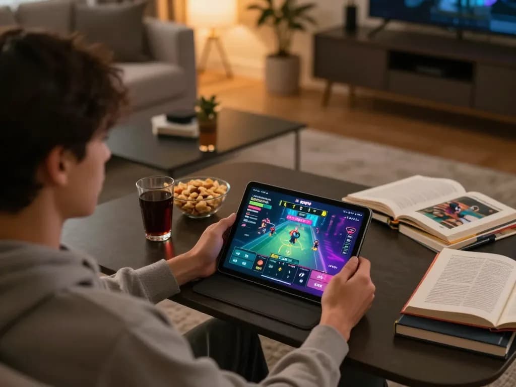 Player strategizing on LLWIN app in a cozy home environment with modern setup