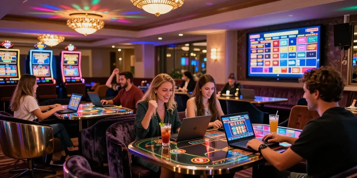 Exciting gaming experience at TEMPOTOTO with friends enjoying online games and winning atmosphere