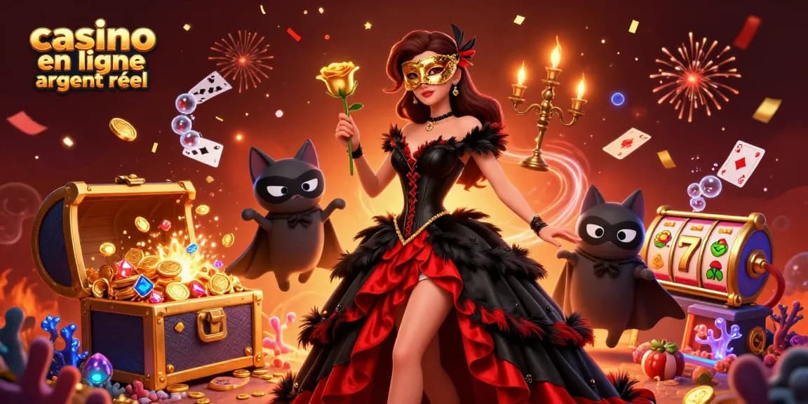 Découvrez l'excitation du casino en ligne argent réel avec des personnages 3D dynamiques et des éléments de jeu vibrants.
