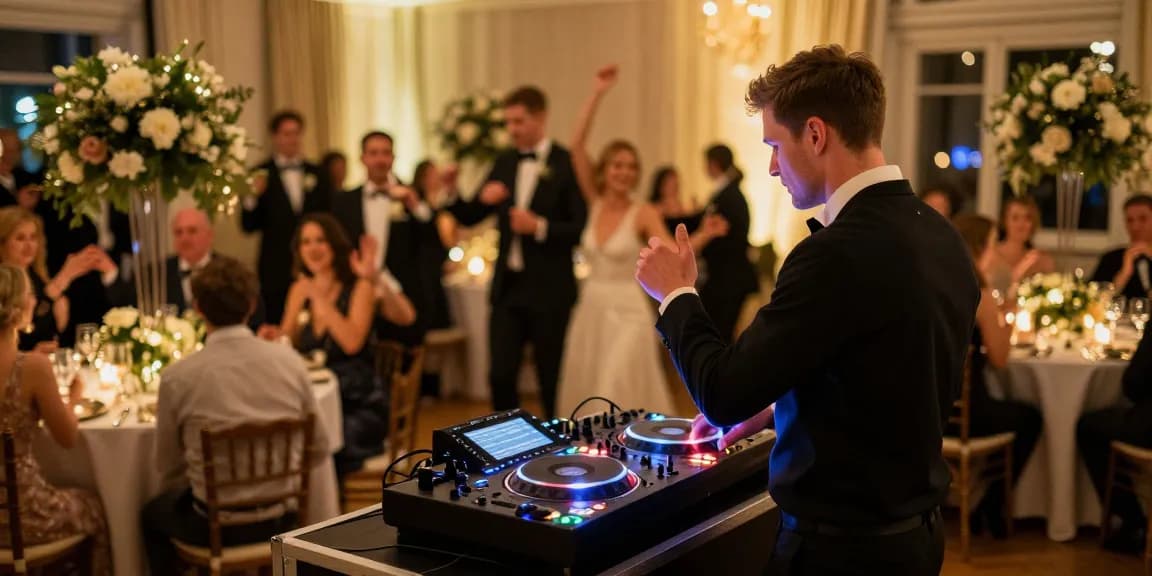 DJ für Hochzeit Berlin bei einer festlichen Hochzeitsfeier mit tanzenden Gästen
