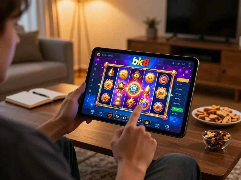 Engaging with bk8 mobile app while enjoying an online casino experience at home