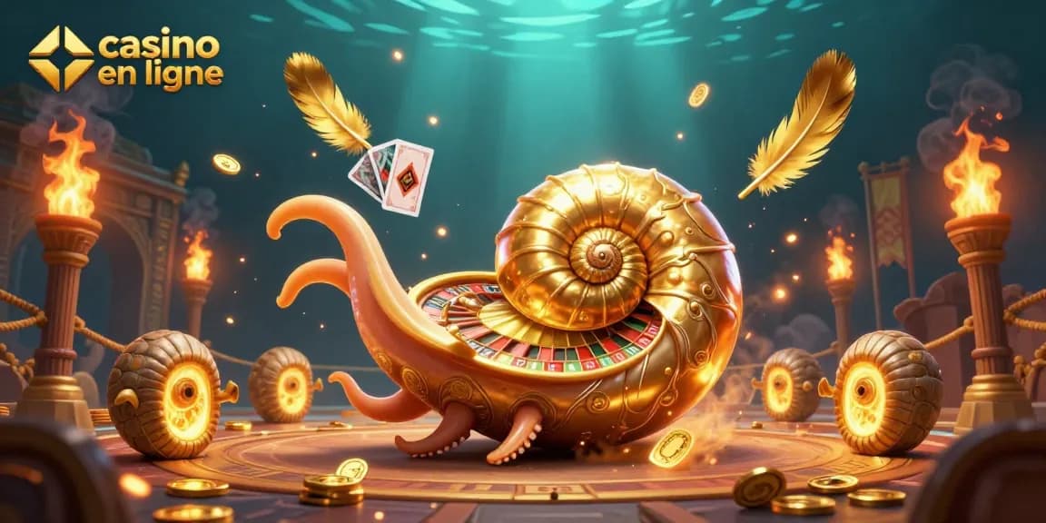 Le casino en ligne offre une expérience immersive avec un nautile géant et des éléments de jeu riches.
