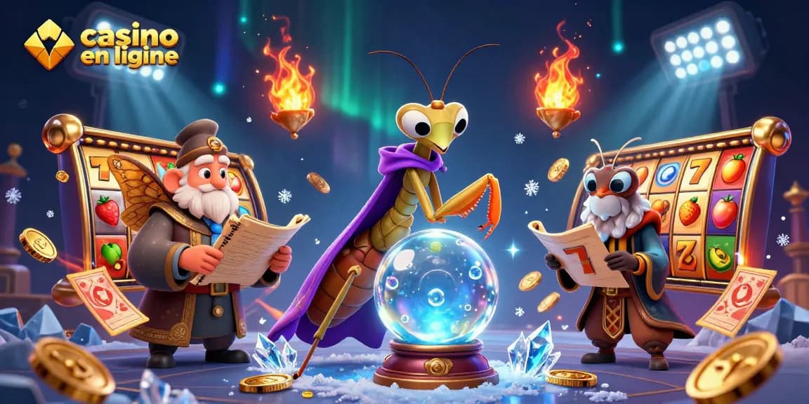 Évaluez le meilleur casino en ligne à travers l'illustre illustration d'un casino animé.