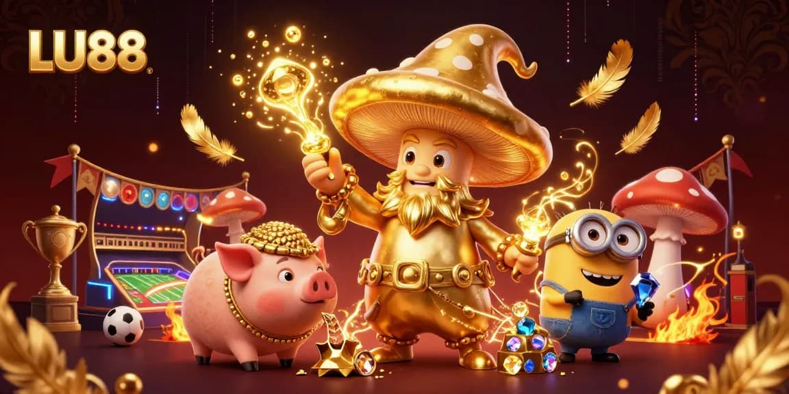 LU88 sports betting scene with colorful characters and dynamic gaming elements for players.