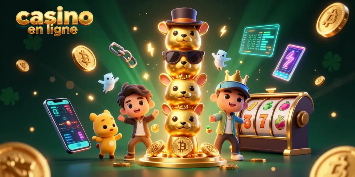 Découvrez l'univers captivant du casino en ligne avec notre illustration dynamique.