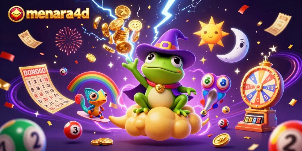 Menara4D menghadirkan kegembiraan dengan wizard katak menciptakan hujan koin emas dalam permainan online