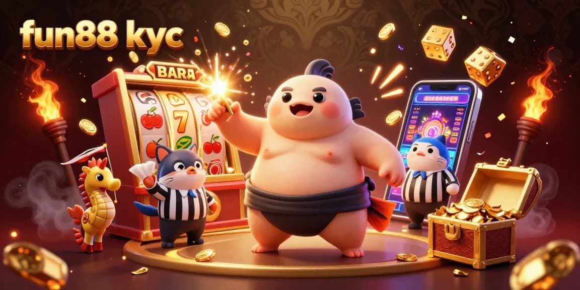 Hình ảnh vui nhộn về fun88 kyc đang tham gia chơi game tại casino trực tuyến.