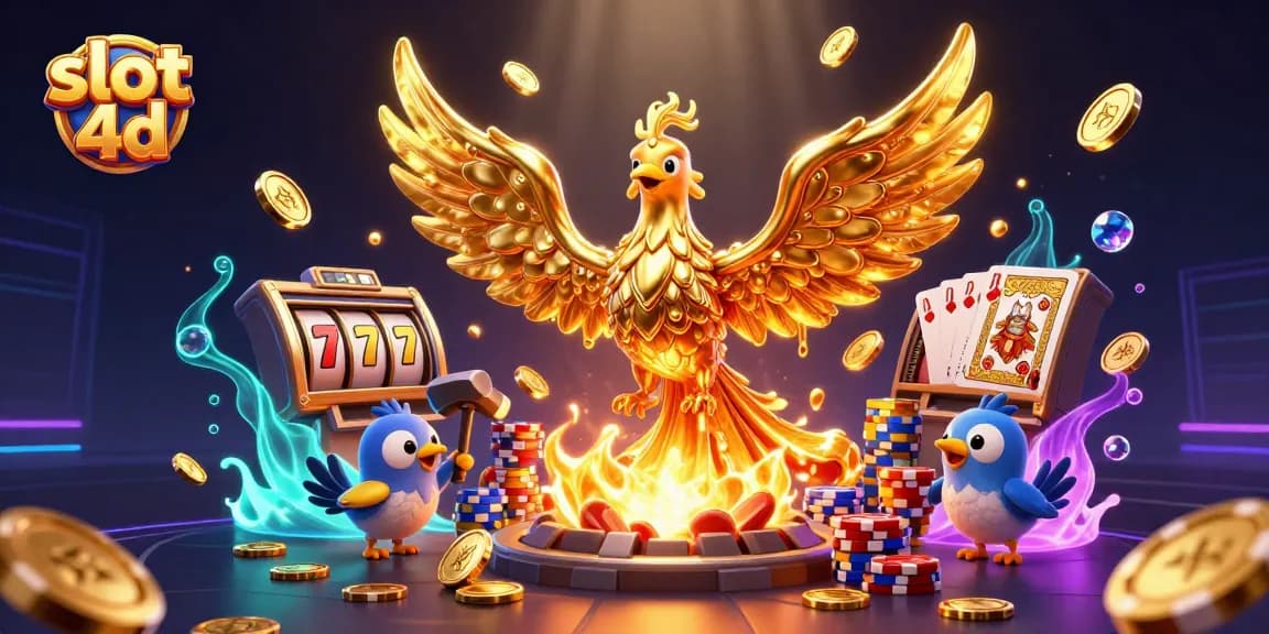 Experience exciting wins with slot 4d's golden phoenix and vibrant casino elements.