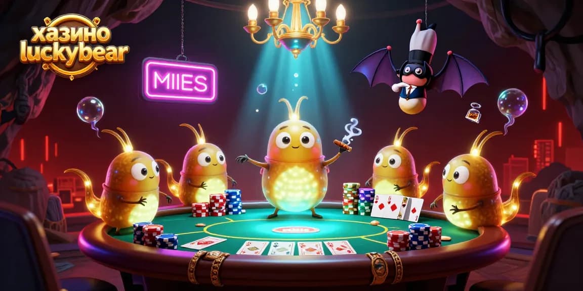 Experience thrilling gameplay at казино luckybear with glowworms illuminating the cave casino scene.