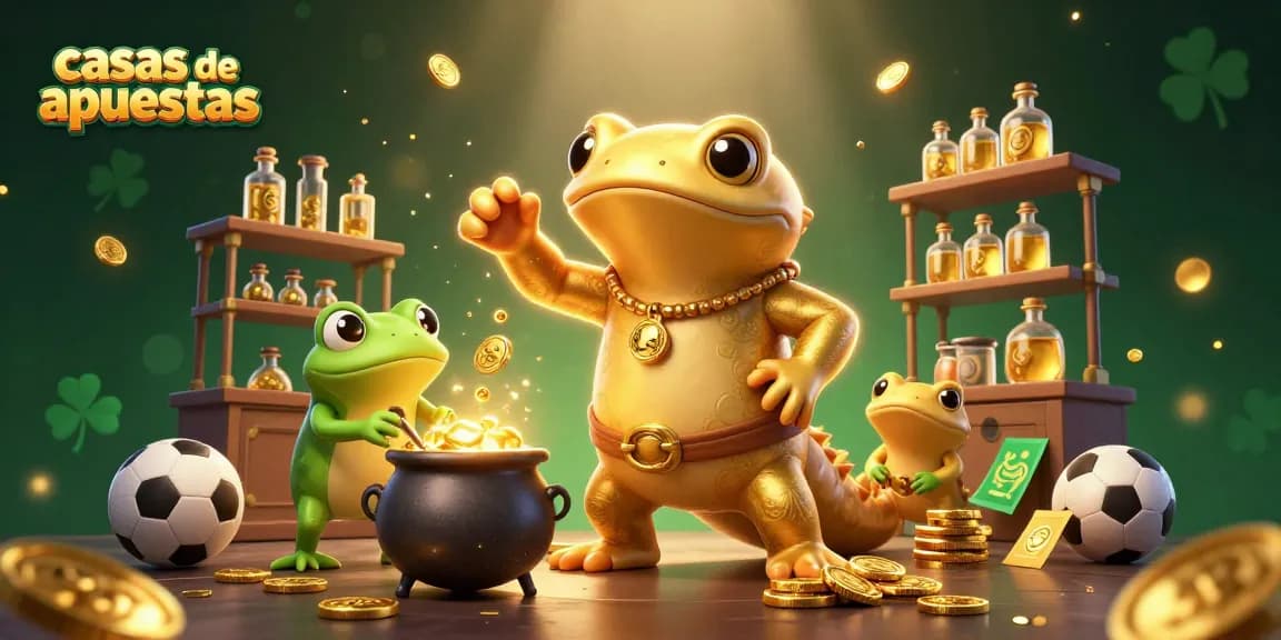 Apuesta en casas de apuestas con una emocionante ilustración que muestra la emoción del deporte y las apuestas.