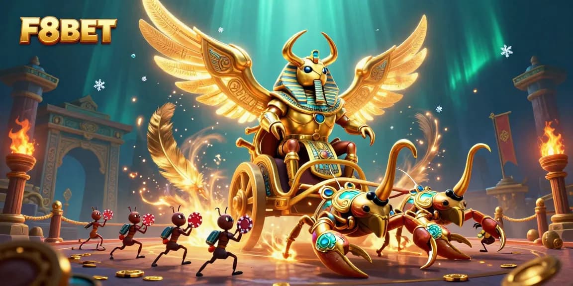 Engage with F8BET in a vibrant 3D casino world featuring dynamic characters and immersive elements.