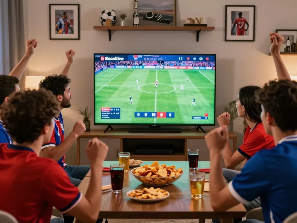 Socolive presents an electric atmosphere as fans gather to watch a live soccer match