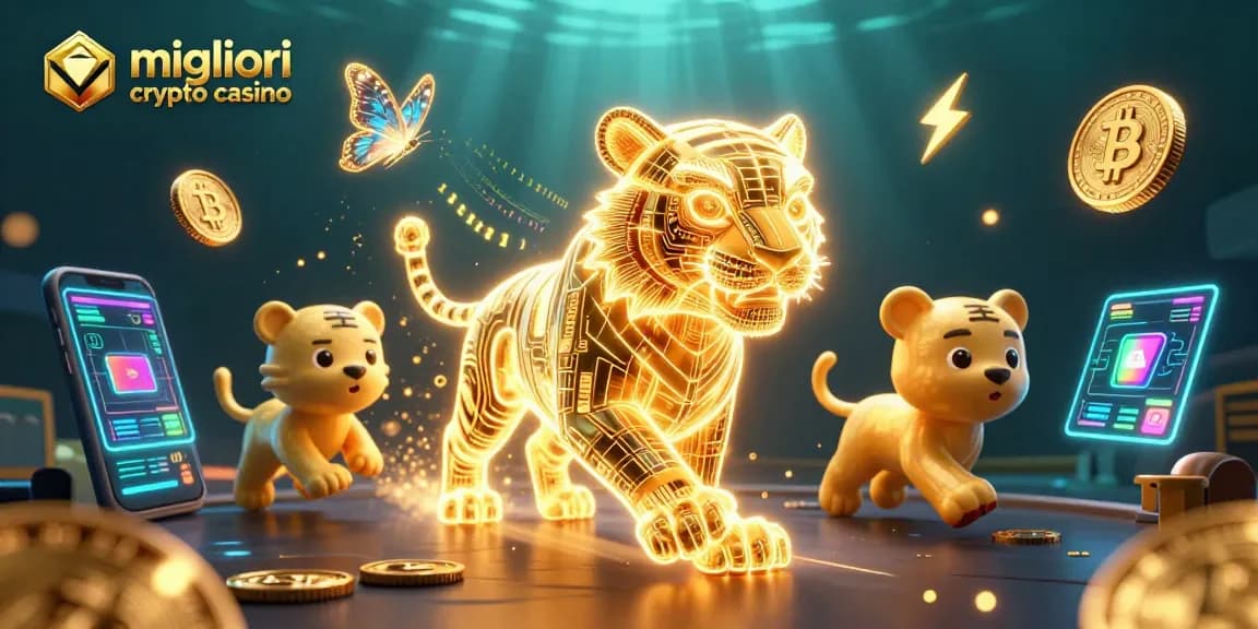 Scopri i migliori crypto casino con il tigre di luce e monete di Bitcoin e Ethereum.