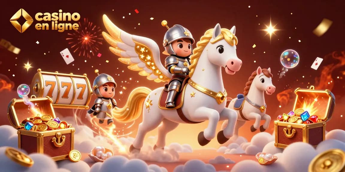 Jouez sur un casino en ligne avec des machines à sous et un cheval céleste fantastique.