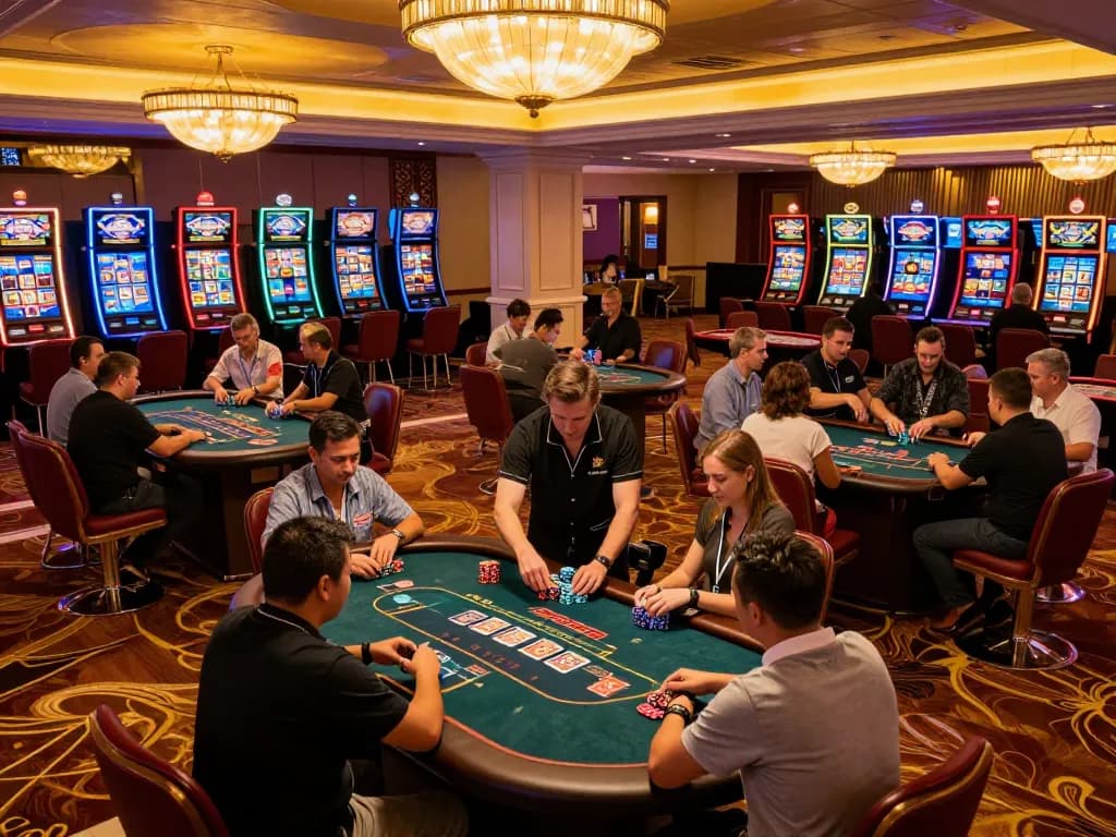 Engaging poker game at sunwin casino with players and dynamic action.