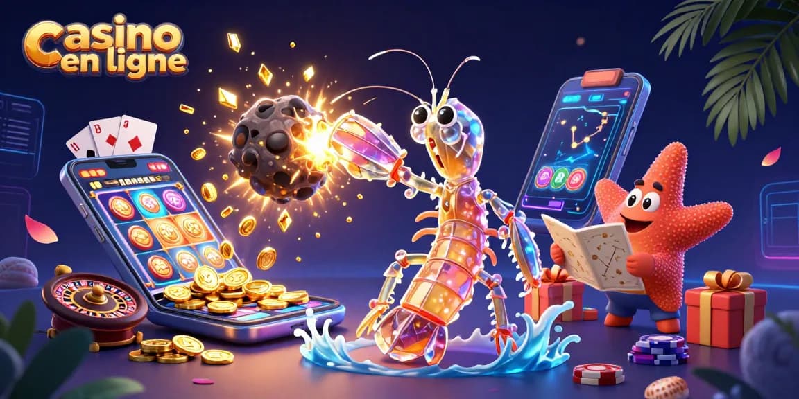 Jouez au casino en ligne avec une illustration dynamique de lieutents galactiques et de jeux de hasard