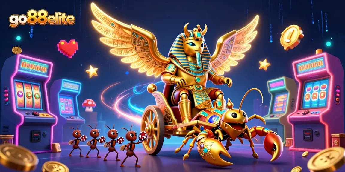 Experience exciting gambling adventures at go88elite with colorful casino elements and vibrant characters.