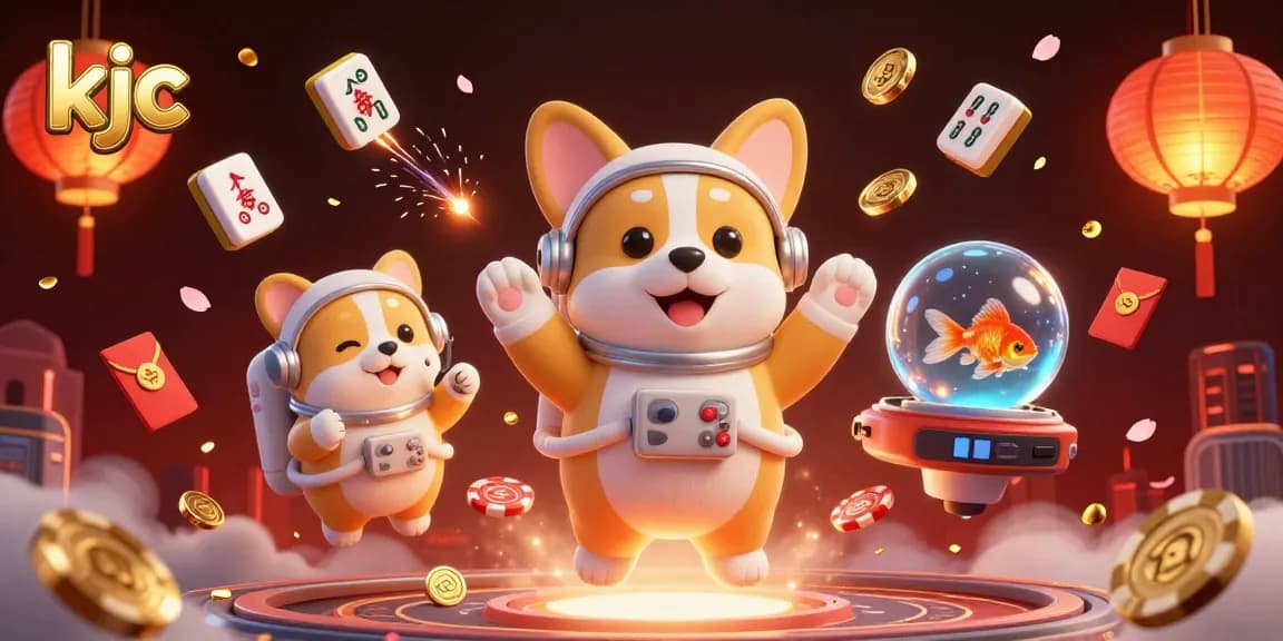 Experience thrilling excitement with kjc in a dynamic space-themed casino scene.