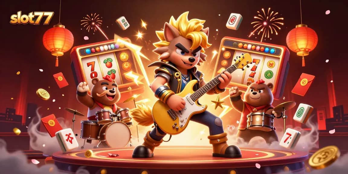 Experience thrilling gameplay at slot777 with vibrant characters and exciting slot machine elements.