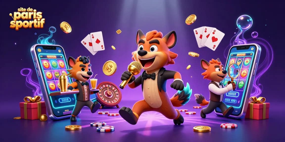 Parier sur un site de paris sportif dans un casino animé avec des hyènes donneurs de spectacle.
