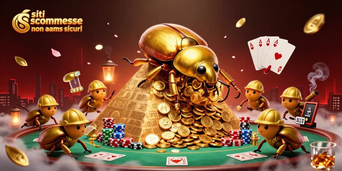Scopri i siti scommesse non AAMS sicuri con questo vivace e dettagliato illustrativo di casinò.