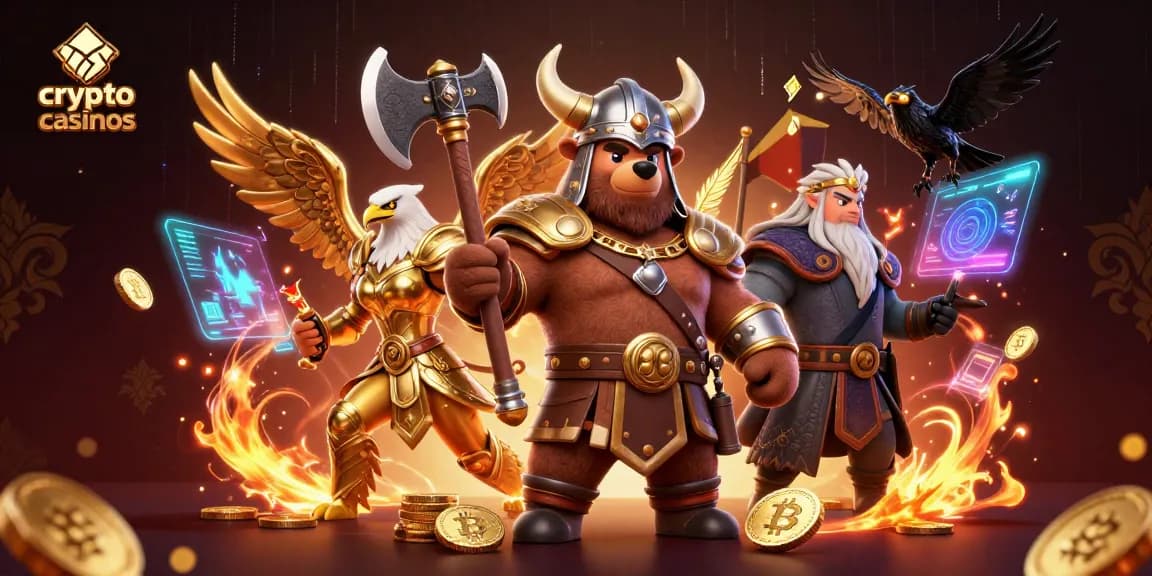 Jouer sur les crypto casinos avec des ours et des aigles épiques, face à une ambiance de blockchain et de jeux