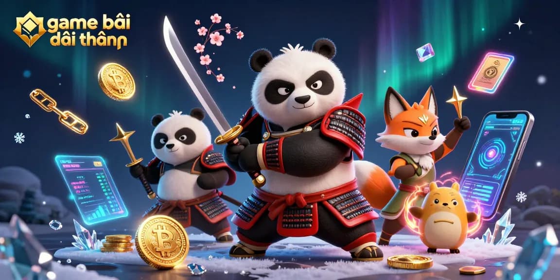 Experience thrilling game bài đổi thưởng with dynamic characters and vibrant casino elements in an engaging scene.