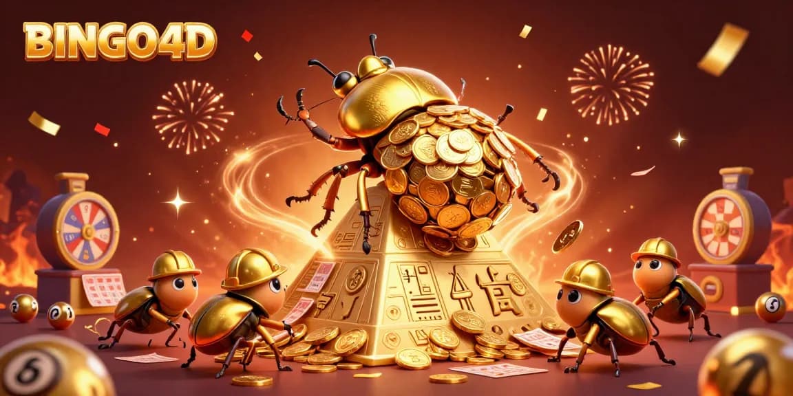 Bermain dengan BINGO4D menggunakan kartu bingo, fitur lotere, dan hadiah menarik dalam dekorasi ceria.