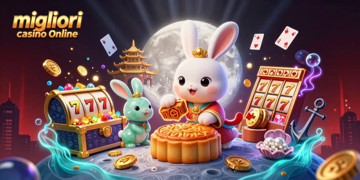 Scopri i migliori casino online attraverso un'avventura grafica 3D immersiva con slot e simboli delle vincite.