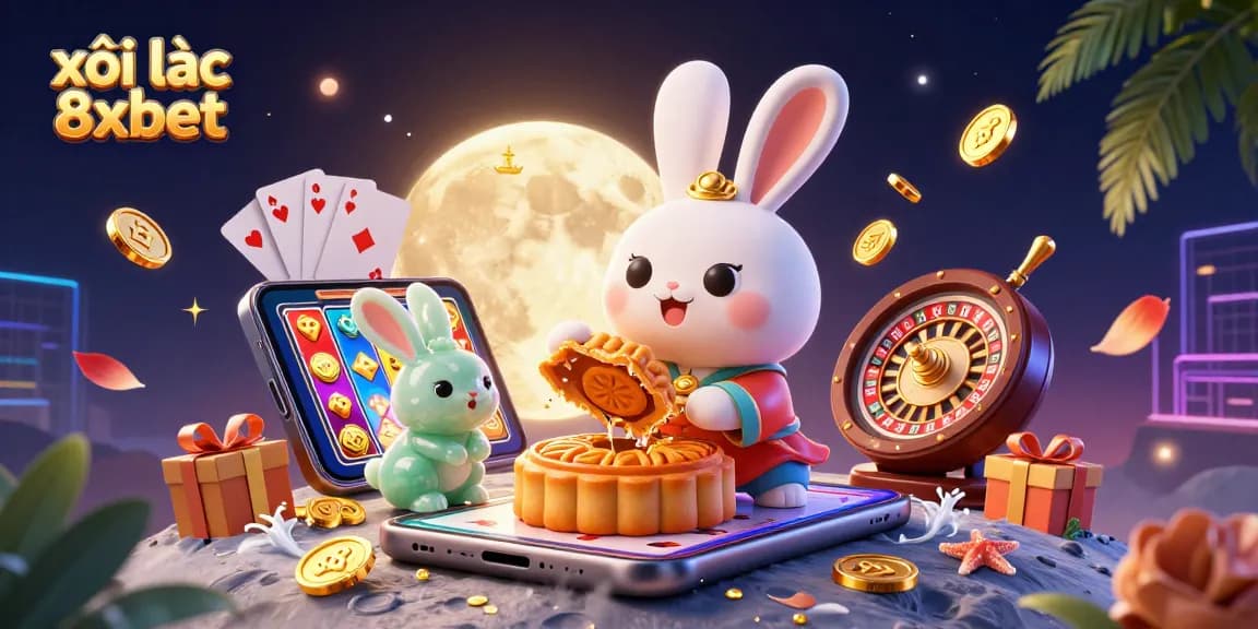 xôi lạc 8xbet highlights captivating slot games with animated trading moon festival elements