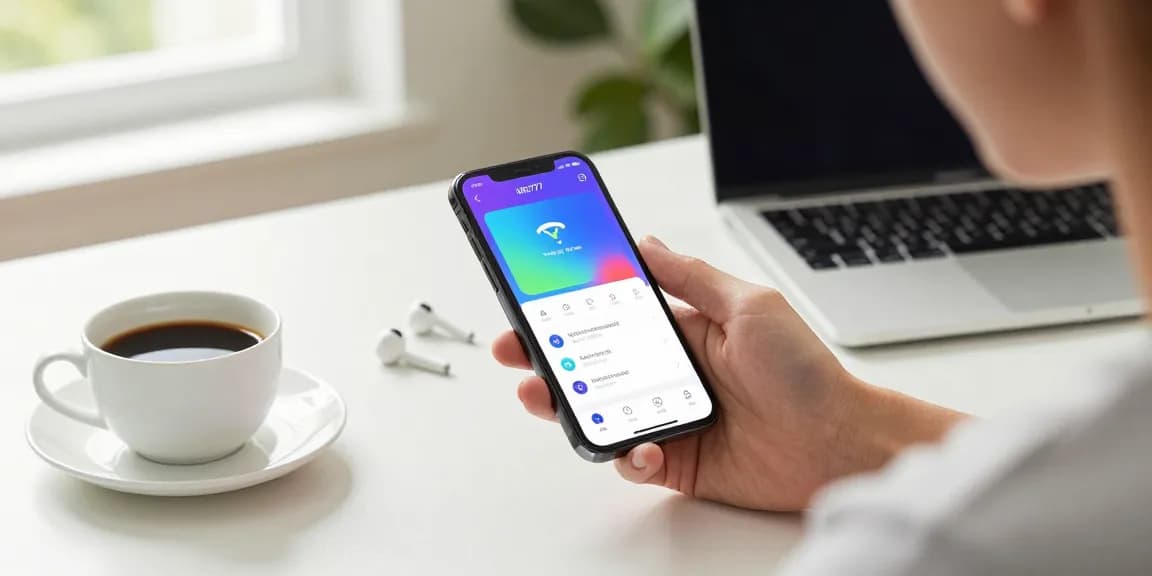 Pengguna aplikasi UFO777 di smartphone, menunjukkan navigasi yang mudah dan aman di https://ufoapk.id/.