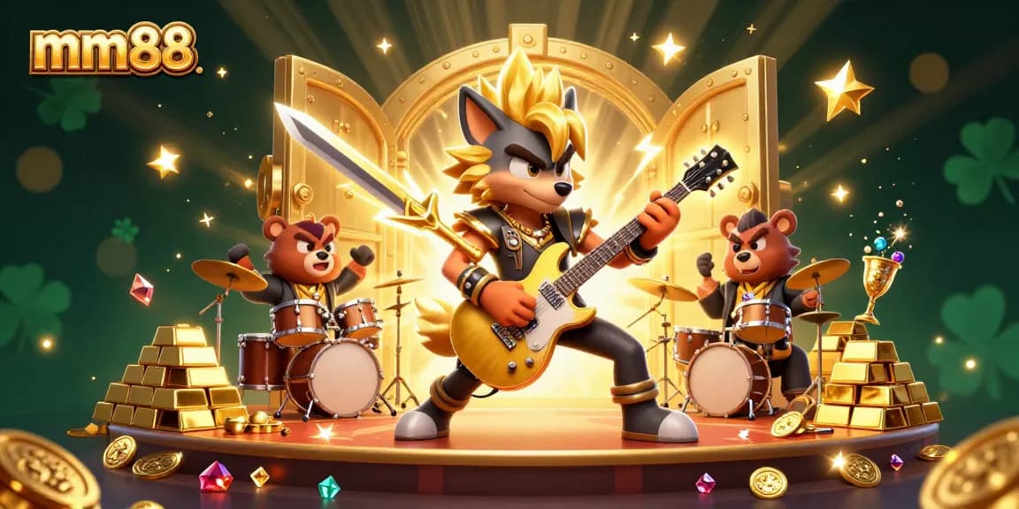 Experience the excitement of mm88 with vibrant characters and dazzling casino elements showcasing thrilling gameplay.