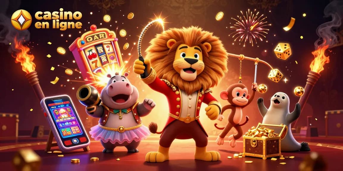 Vivez l'excitation des jeux avec notre illustration 3D d'un casino en ligne captivant.