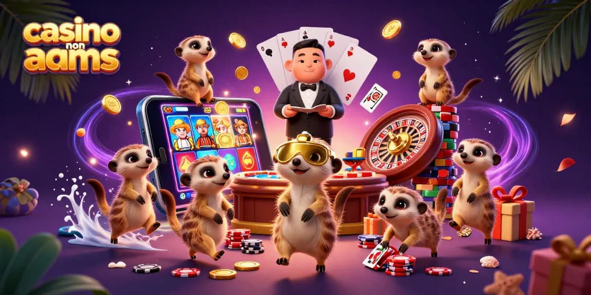 Gioca nei casinò non AAMS con questa vivace scena di un casinò animato dai suricati.