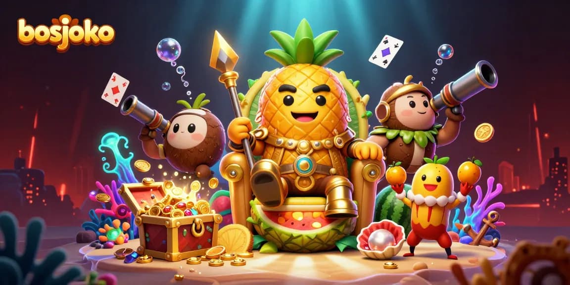 Menangkan hadiah di bosjoko dengan grafis 3D yang memukau dan elemen kasino menarik.