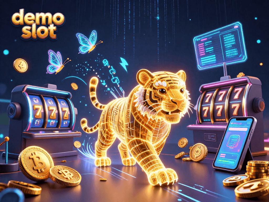 Menangkan jackpot besar dengan demo slot dalam ilustrasi 3D kasino digital yang memukau.