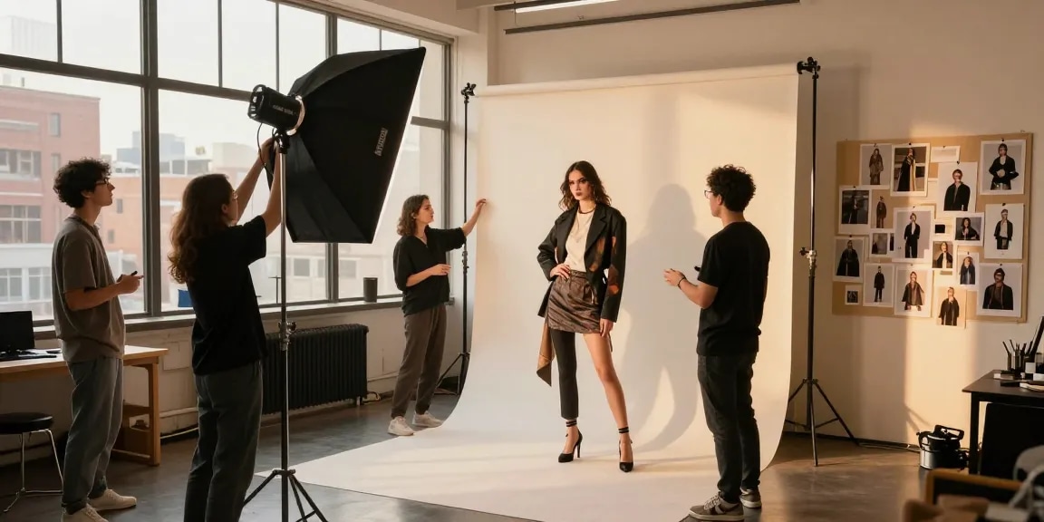 Book photographico Milano : séance de photoshoot professionnelle avec modèle à Milan.