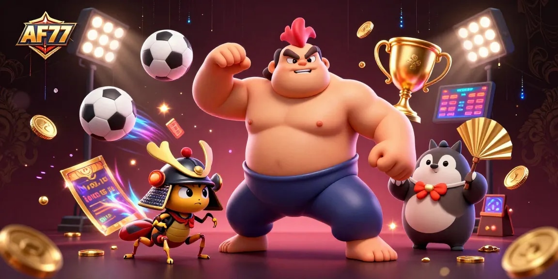 Experience the thrill of AF77 with exciting sports betting action and vibrant casino elements.
