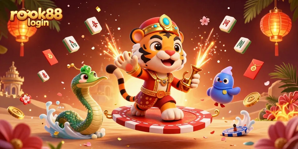 Engage with rokok88 login to explore enchanting casino elements in a vibrant 3D illustration.