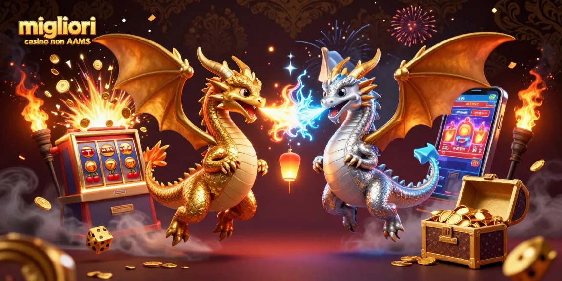 Gioca nei migliori casino non AAMS e scopri bonus entusiasti in un'illustrazione fantastica.